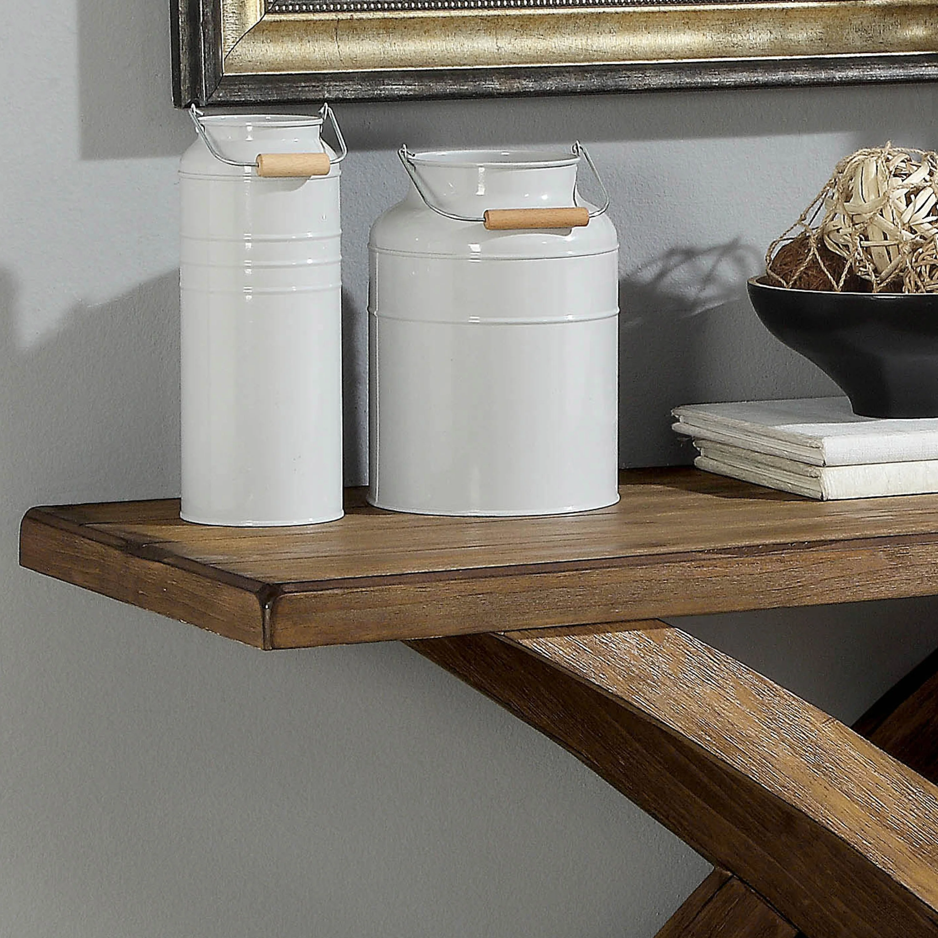 Vown Rustic Oak 48-inch Solid Wood 1-Shelf Sofa Table by Furniture of America