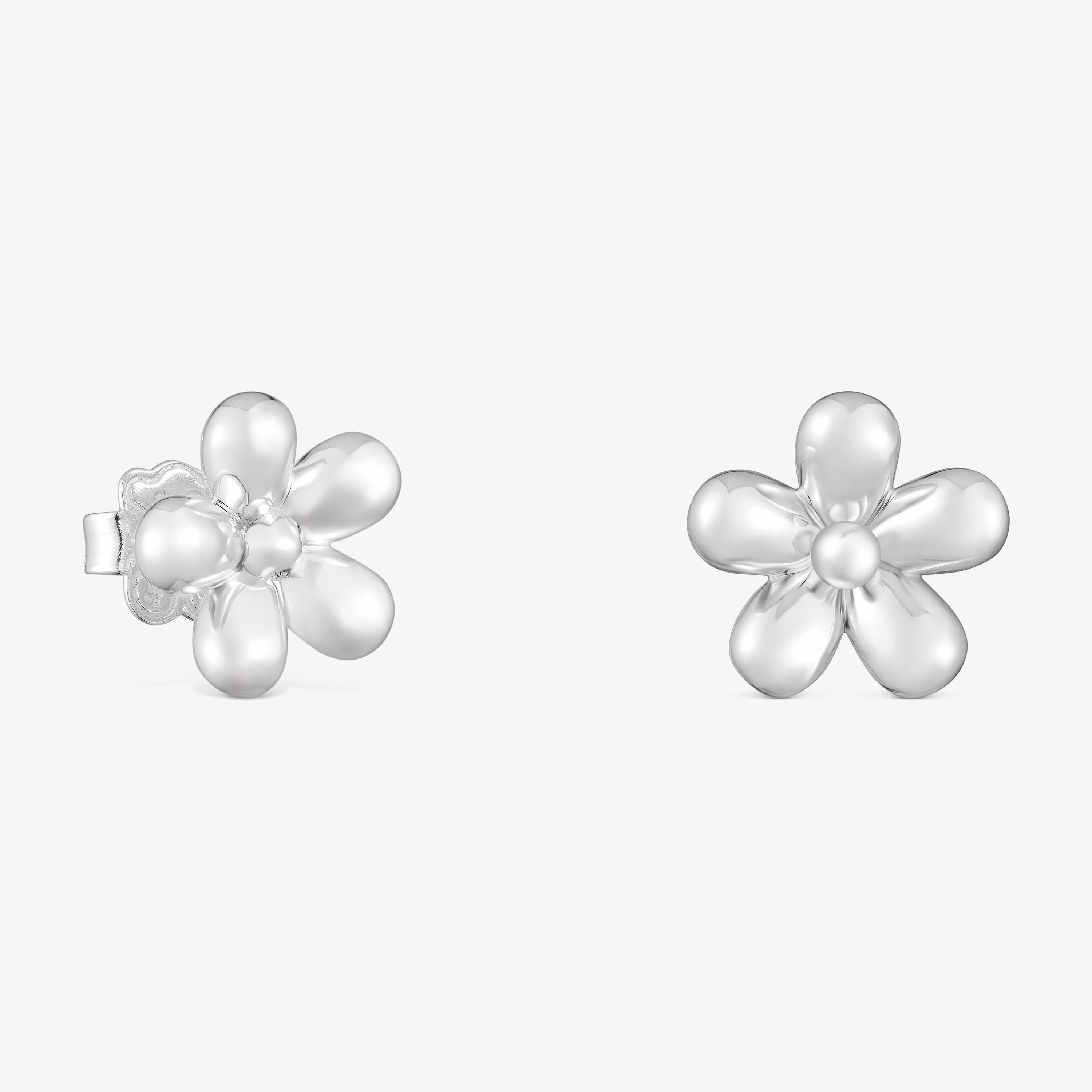 Pendientes flor de plata Daisy