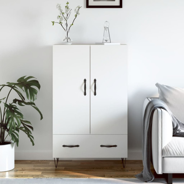 Szafka Biała z Drzwiami 69.5x31x115 cm do Salonu Pokoju Sypialni