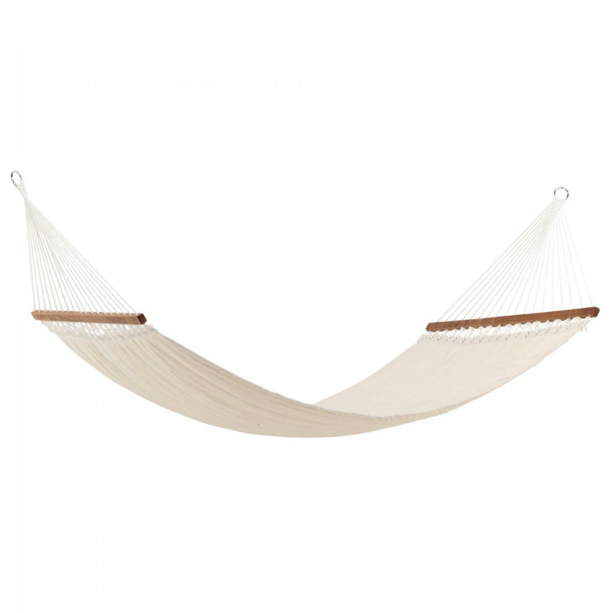 ORAN - Hamac en tissu beige avec structure en bois