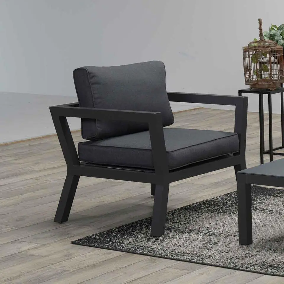 Garden Impressions San Luis loungeset 5-delig - donker grijs