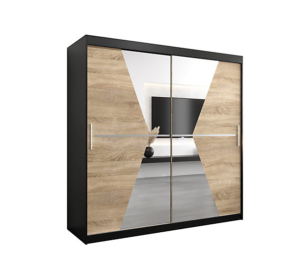 Armoire MAROKO à portes coulissantes H. 200 x L. 200 x P. 62, 2 portes