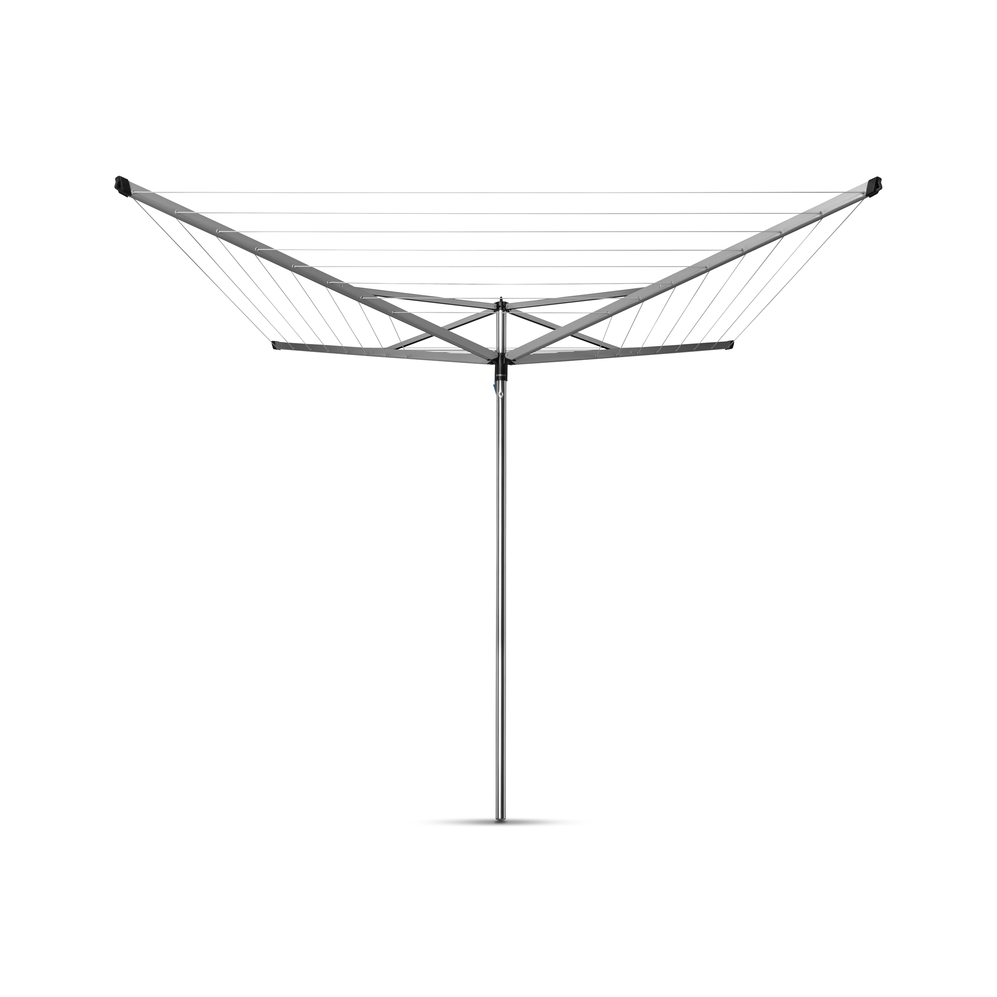 Brabantia Droogmolen Essential, 40 meter met bodemhuls, doorsnede 35 mm - Metallic Grey