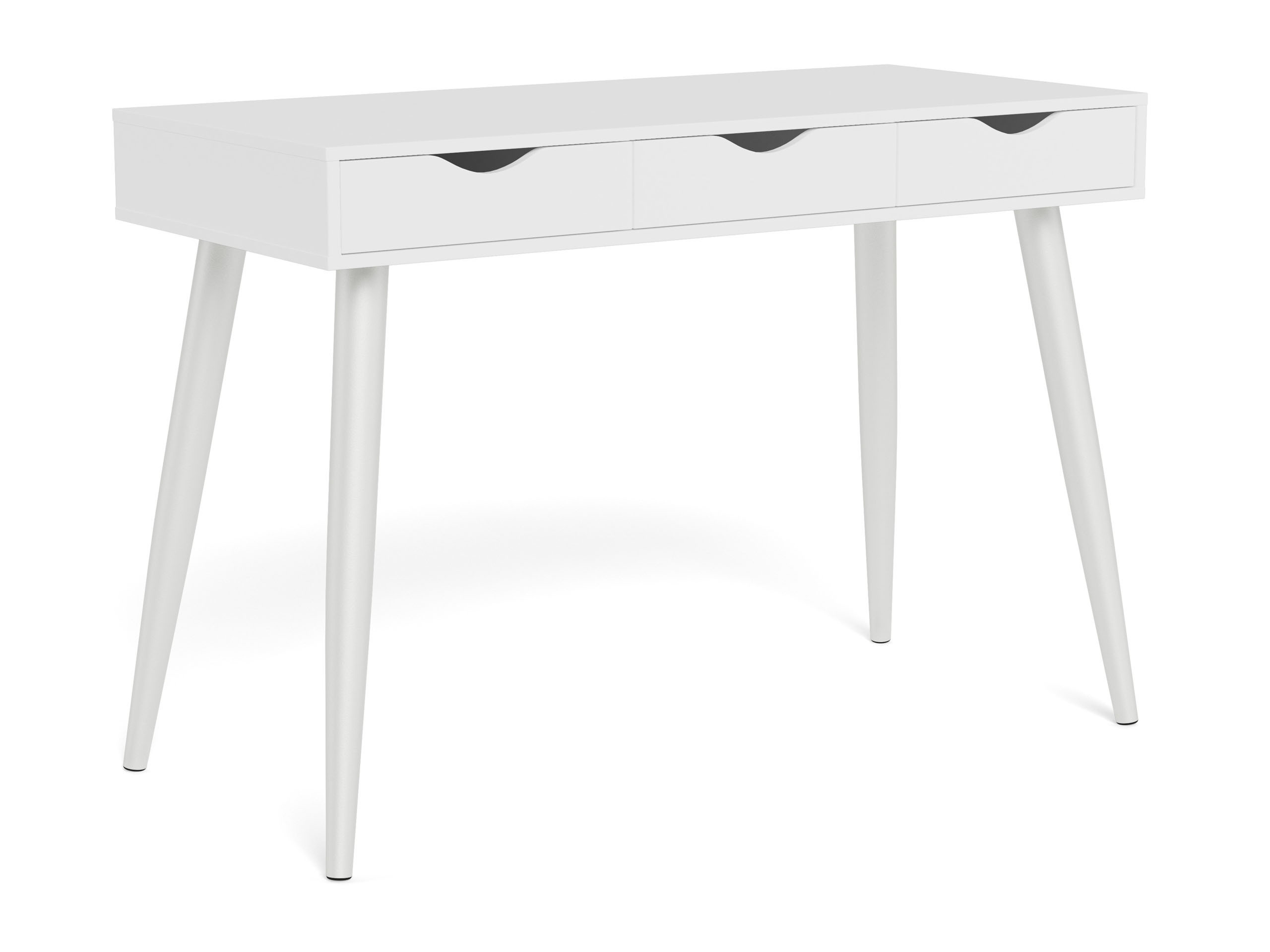 Biurko Writing Desk 110 cm z 3 szufladami, kolor biały