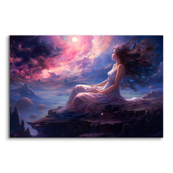 Obraz Kobieta Nocą W Bajkowej Krainie 30x20cm
