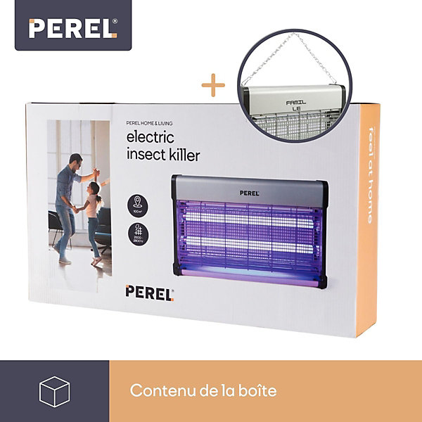 Destructeur d'insectes Electrique 30W Anti-Moustiques 100m2 Silencieux PEREL