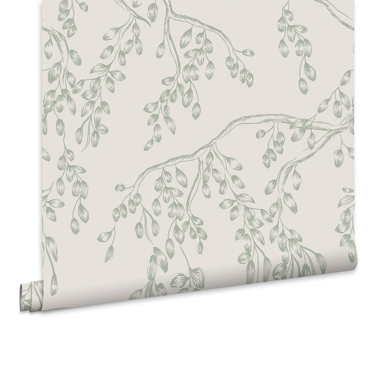 Laura Ashley Vliesbehang - Rainham Willow Sage 10mx52cm