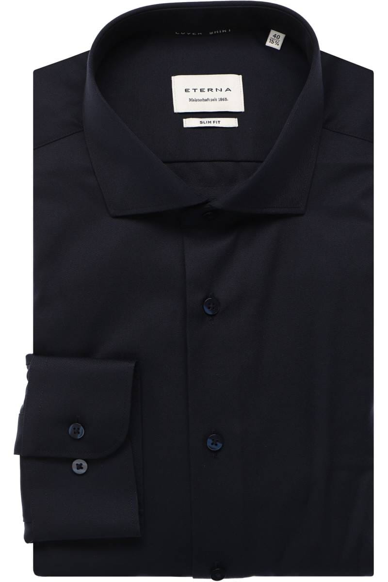 ETERNA Cover Shirt Slim Fit Hemd blau, Einfarbig