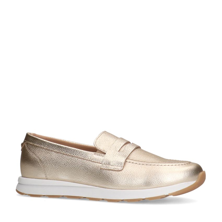No Stress Gouden leren loafers