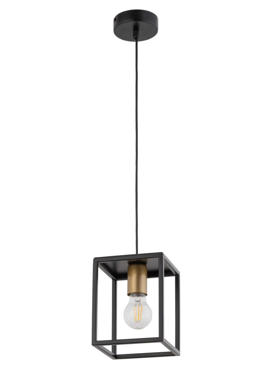 Lampa wisząca czarno-złota Vigo 1xE27x15W wym: 90x15x15 cm Sigma Lighting