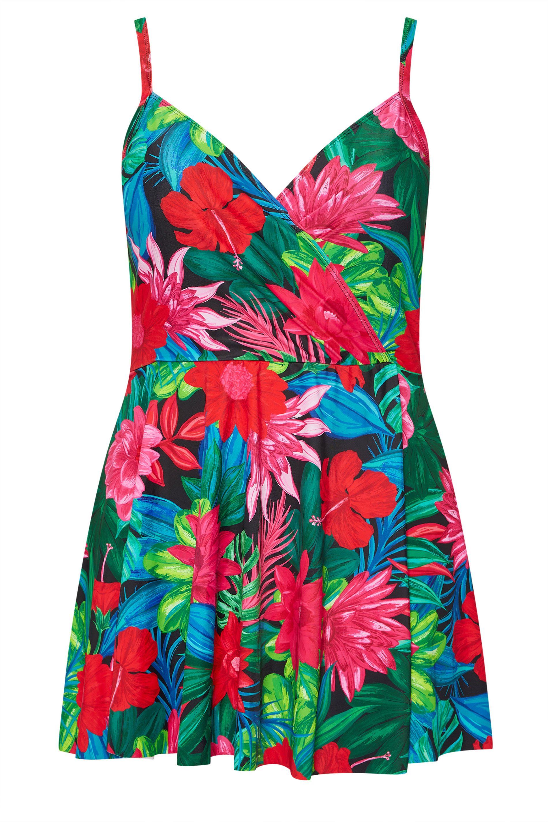 Yours Tropical Print Swimdress
