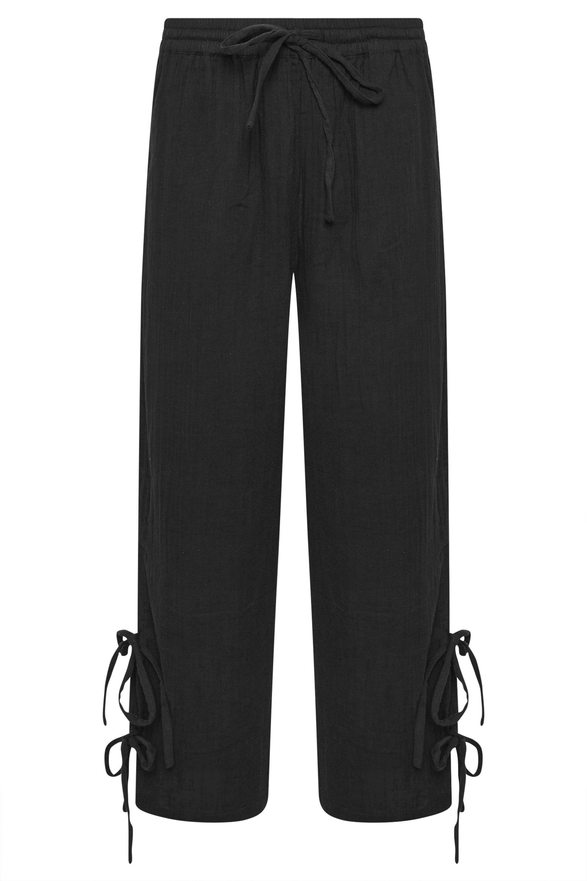 PixieGirl Petite Cheesecloth Wide Leg Trousers