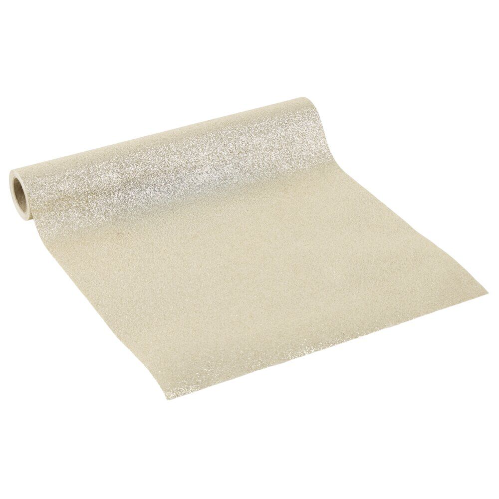 Chemin de table paillette polyester L300X28 cm doré