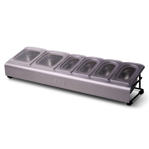 Saladette de préparation pour pizza inox (6 bacs) - Ooni
