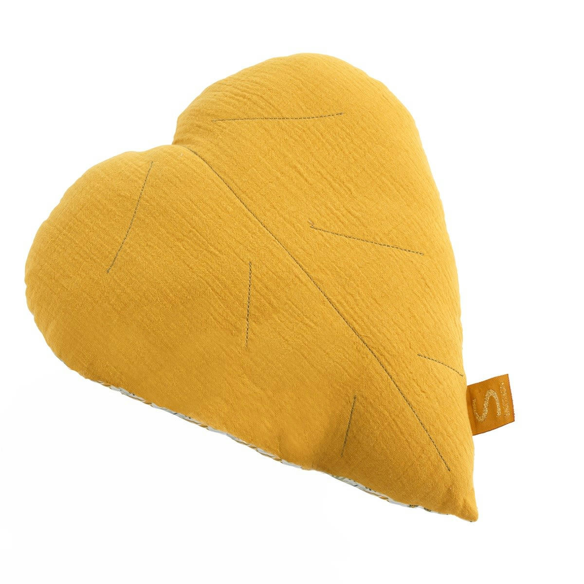 PROMENONS NOUS - Coussin déco 30x30cm en coton jaune