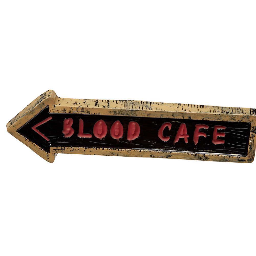 Panneau signalétique Halloween party ou blood café