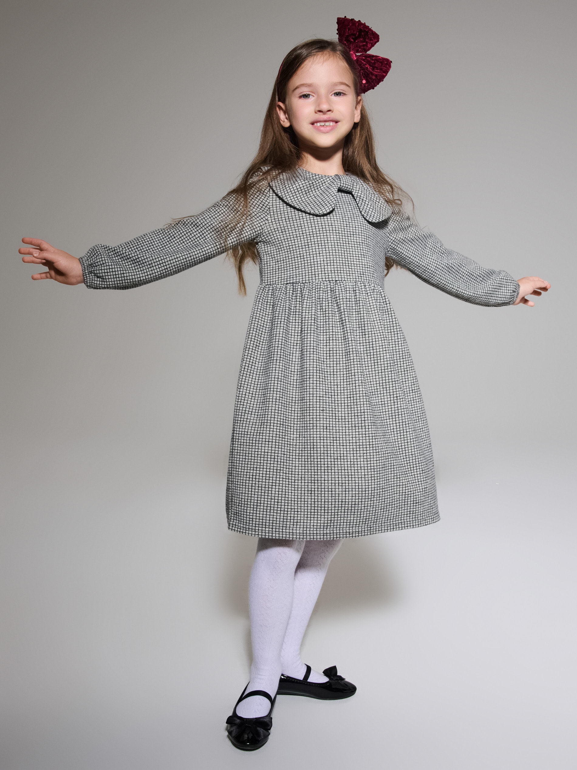 Sukienka babydoll w kratę