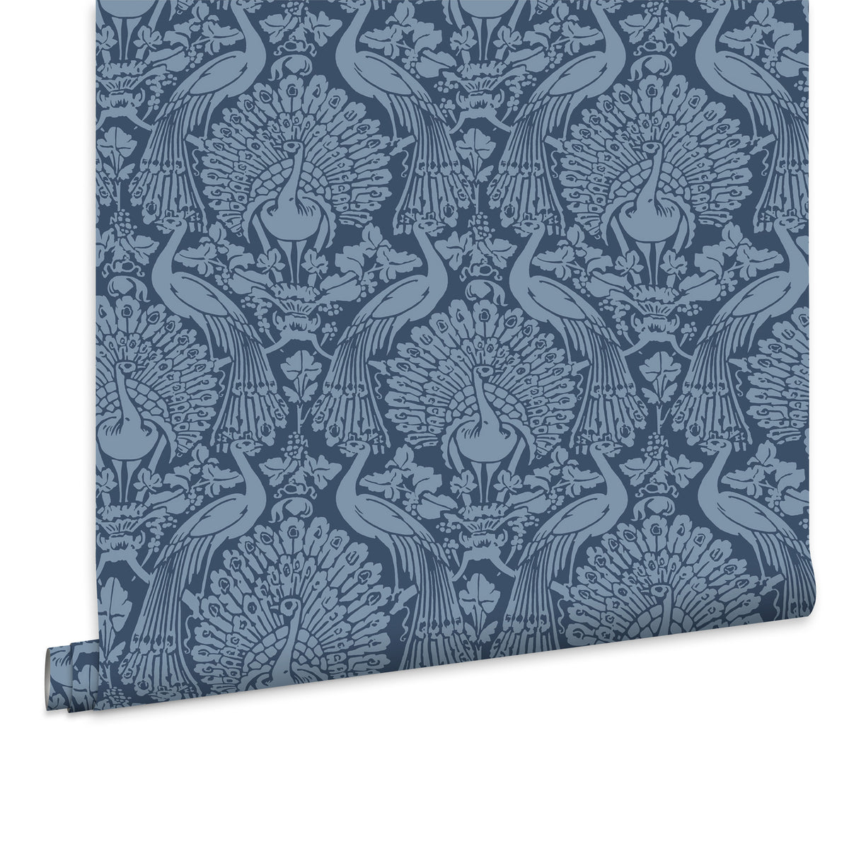 Laura Ashley Vliesbehang - Peacock Damask Dusky Seaspray - 10mx52cm