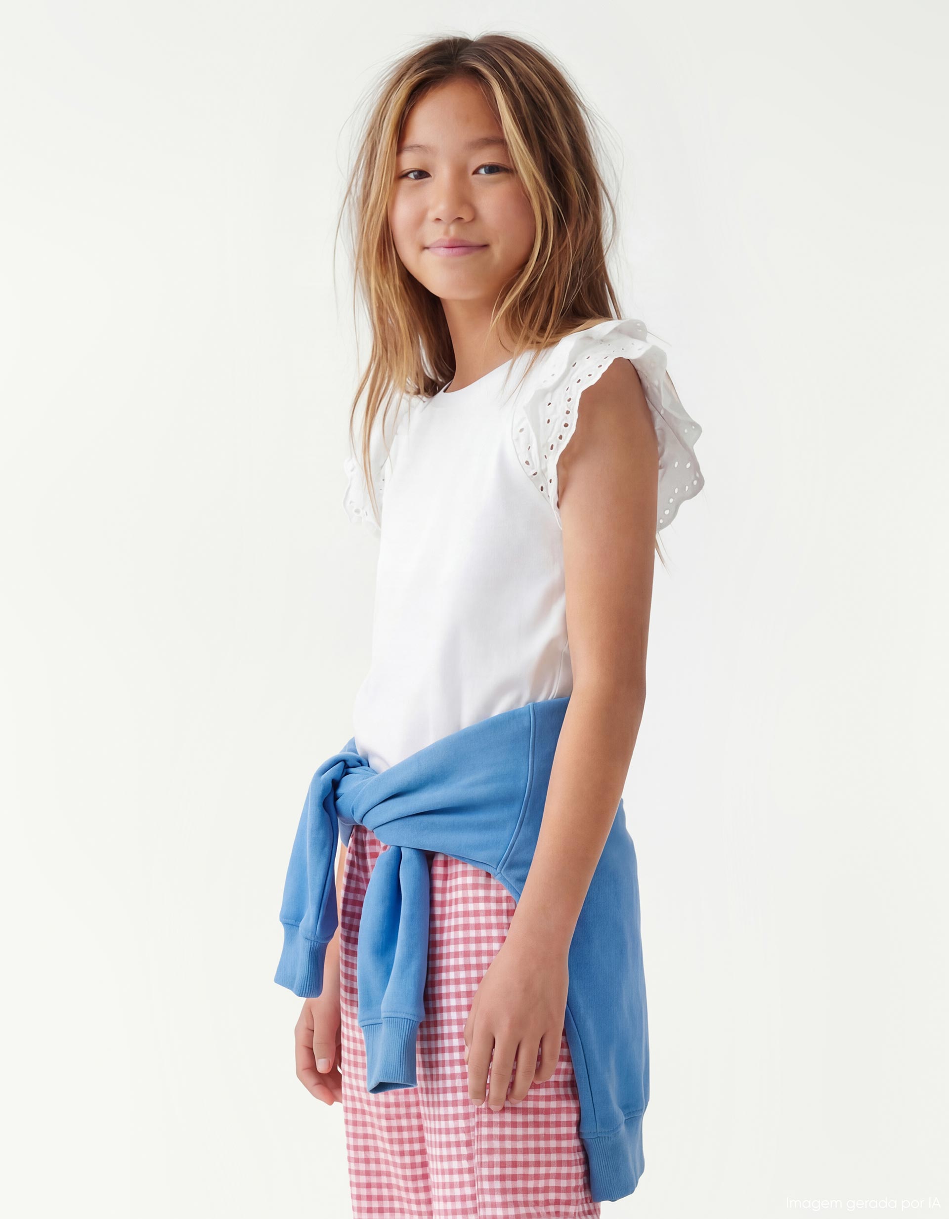 T-shirt, Menina, Branco