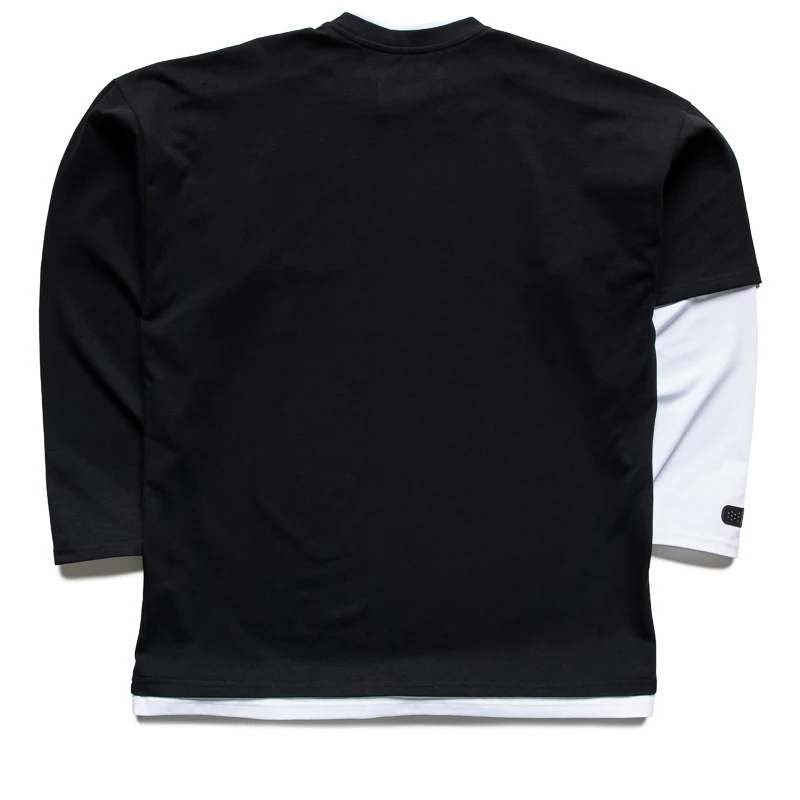 PDF Channel No Name A L/S Tee - Black/White