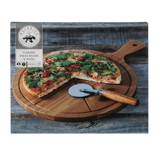 Maverick Flinders Pizza Board 44 x 33 x 1.5cm Wheel | Set of 2