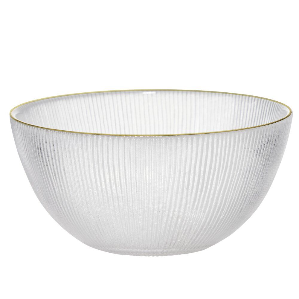 Coupelle en verre aux bord doré Ø15xH7cm