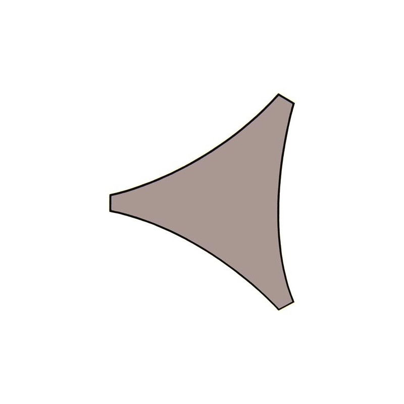 Toile d'ombrage taupe triangulaire 3,6 x 3,6 x 3,6 m PEREL