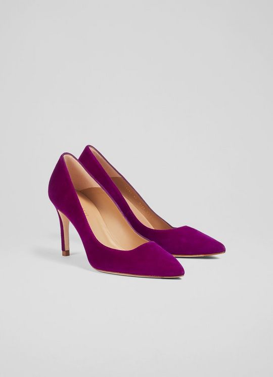 Floret Magenta Suede Pointed Toe Courts