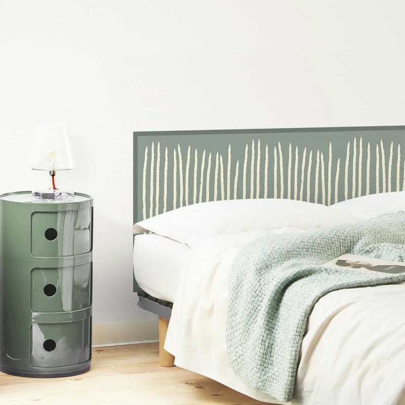 HACHURE VERT - Tête de lit L180xH 70cm