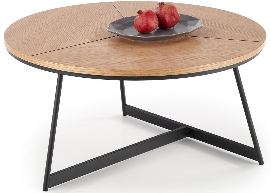 Stolik kawowy Karida dąb naturalny 80x41 cm Loft