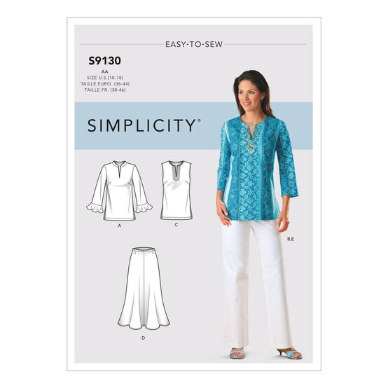 Simplicity Women’s Top and Skirt Sewing Pattern S9130