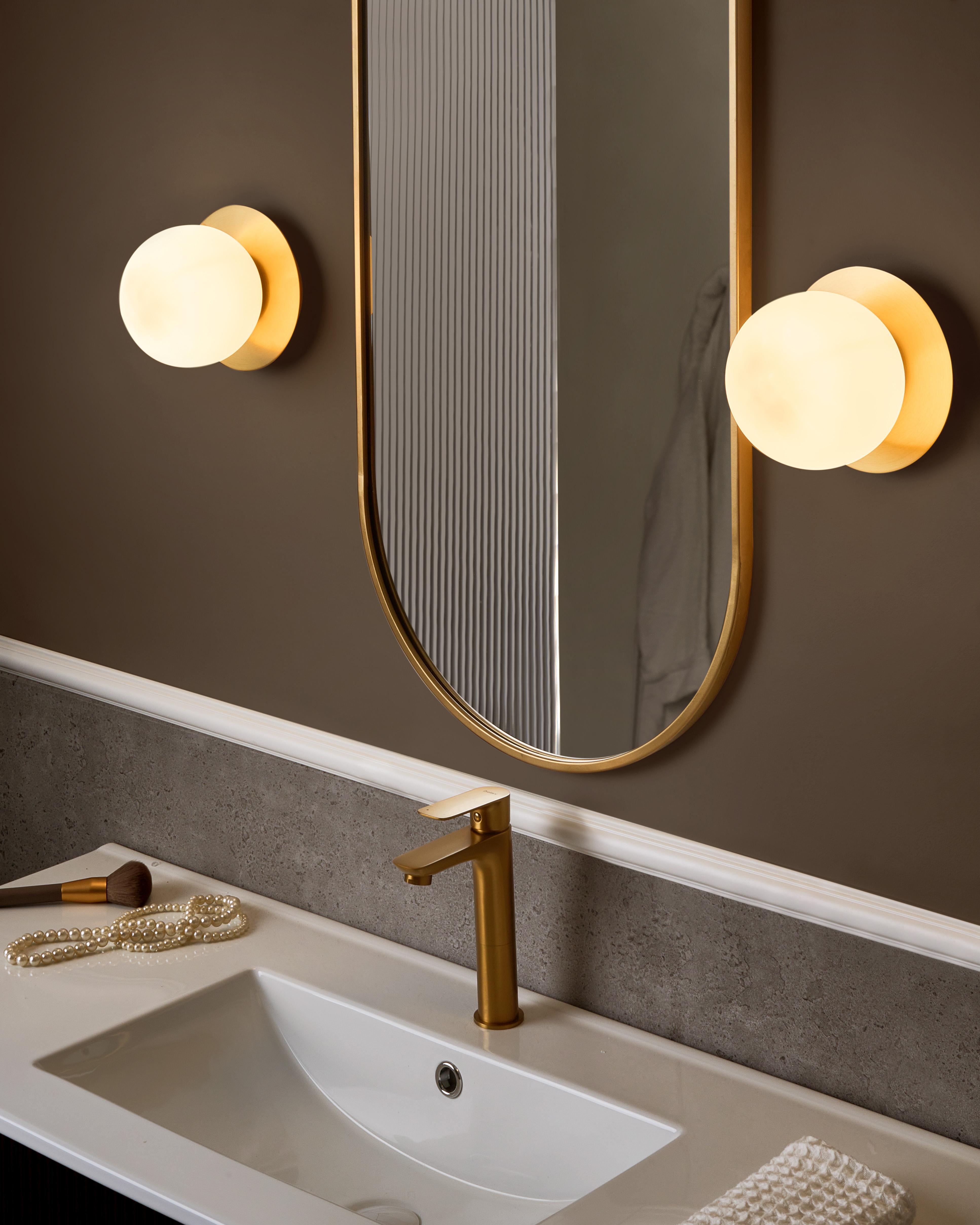 Set of 2 Wall Lamps BOUBLE Metal Gold