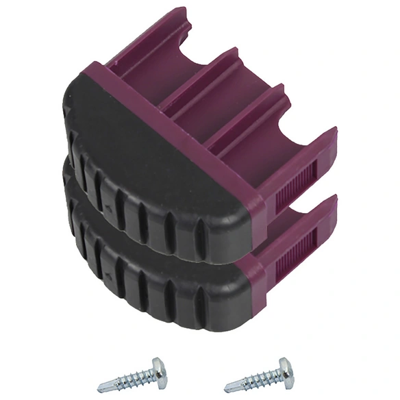 Fußstopfen, BxHxT: 6,15 x 5,4 x 2 cm, Kunststoff, schwarz/violett
