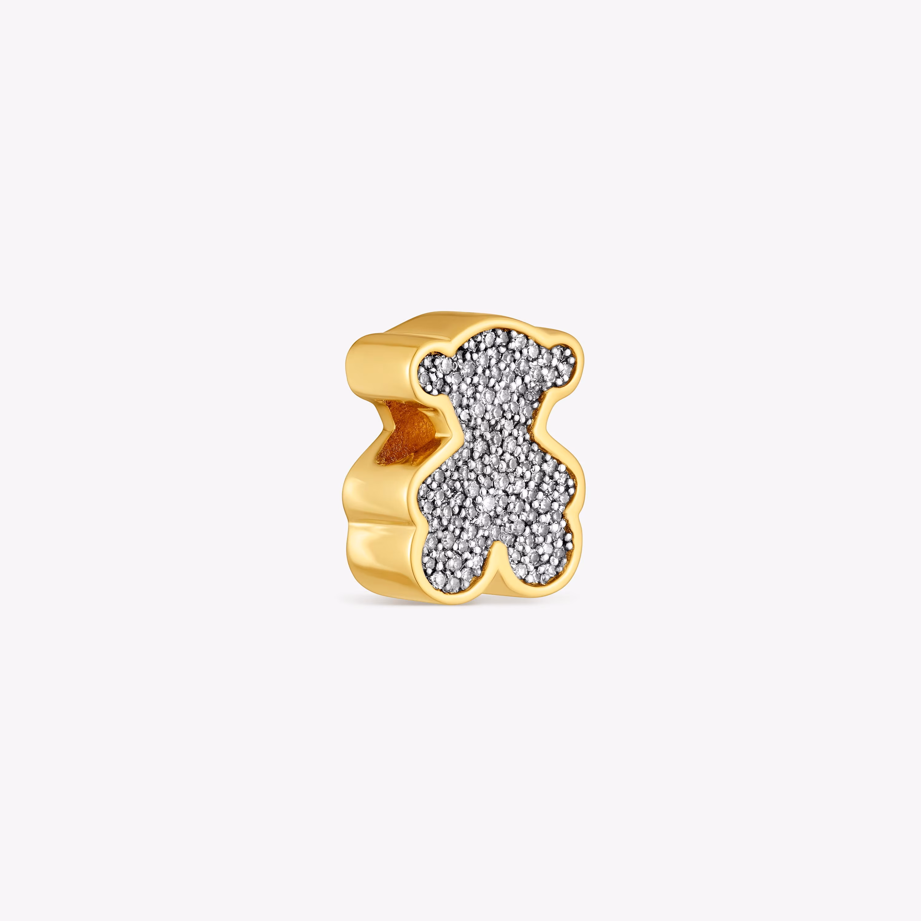 Charm TOUS 1950 oso con baño de oro 18 kt sobre plata y diamantes