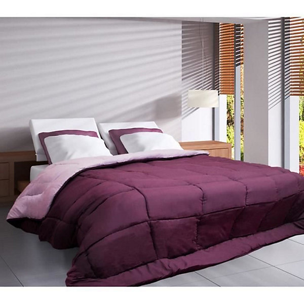 Couette Microfibre 400g/m² CALGARY Prune &Parme 240x260cm