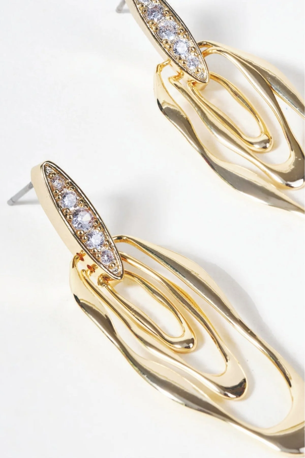 Gold Multi Loop Drop Earrings