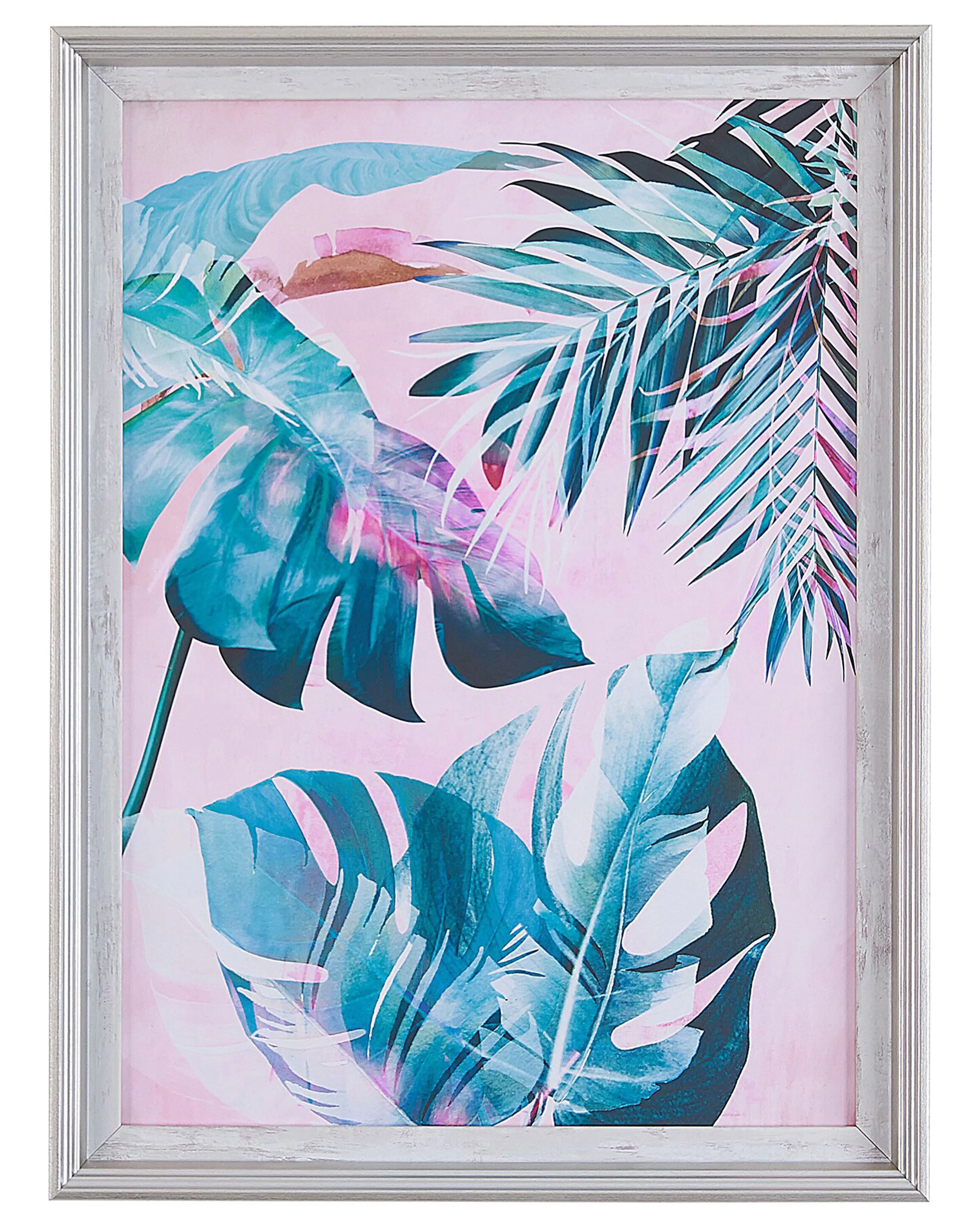 Framed Wall Print AGENA Floral Motif 30 x 40 cm Blue
