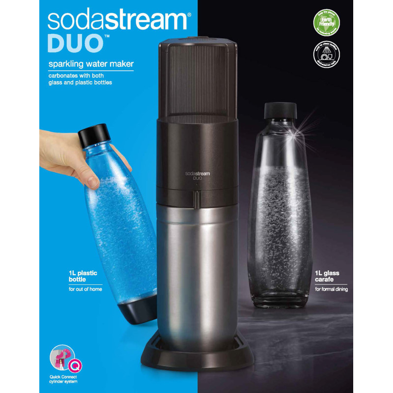Machine à boisson pétillante Duo noire SODASTREAM