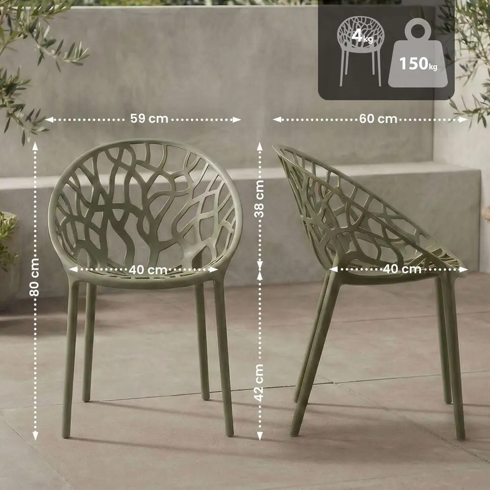 CLP Tuinstoel Hope Kunststof - olijf