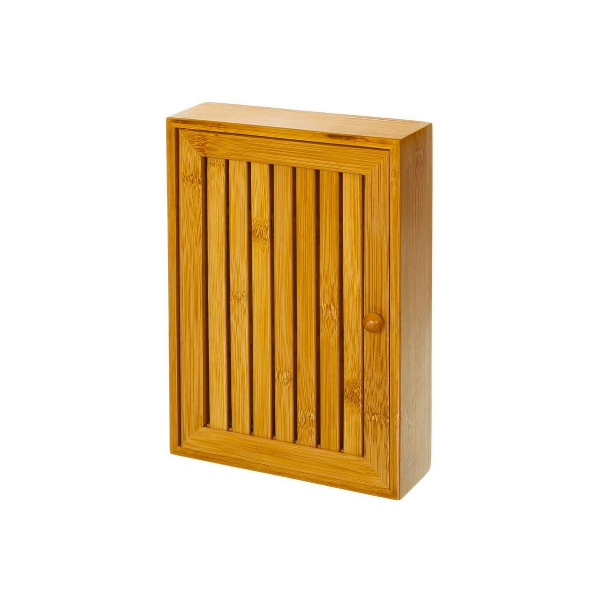 - Boîte à clés murale bambou 19x6x27cm