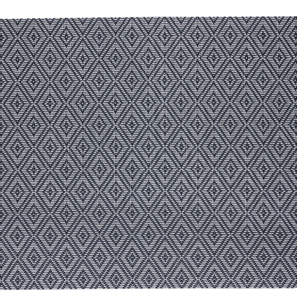 Set de table rectangulaire textilène imprimé losanges noir blanc