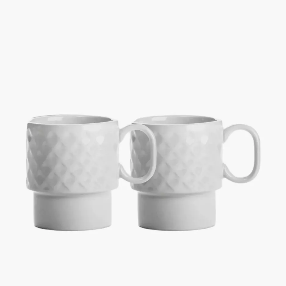 Zestaw 2 kubków 300ml SAGAFORM COFFE & MORE biały
