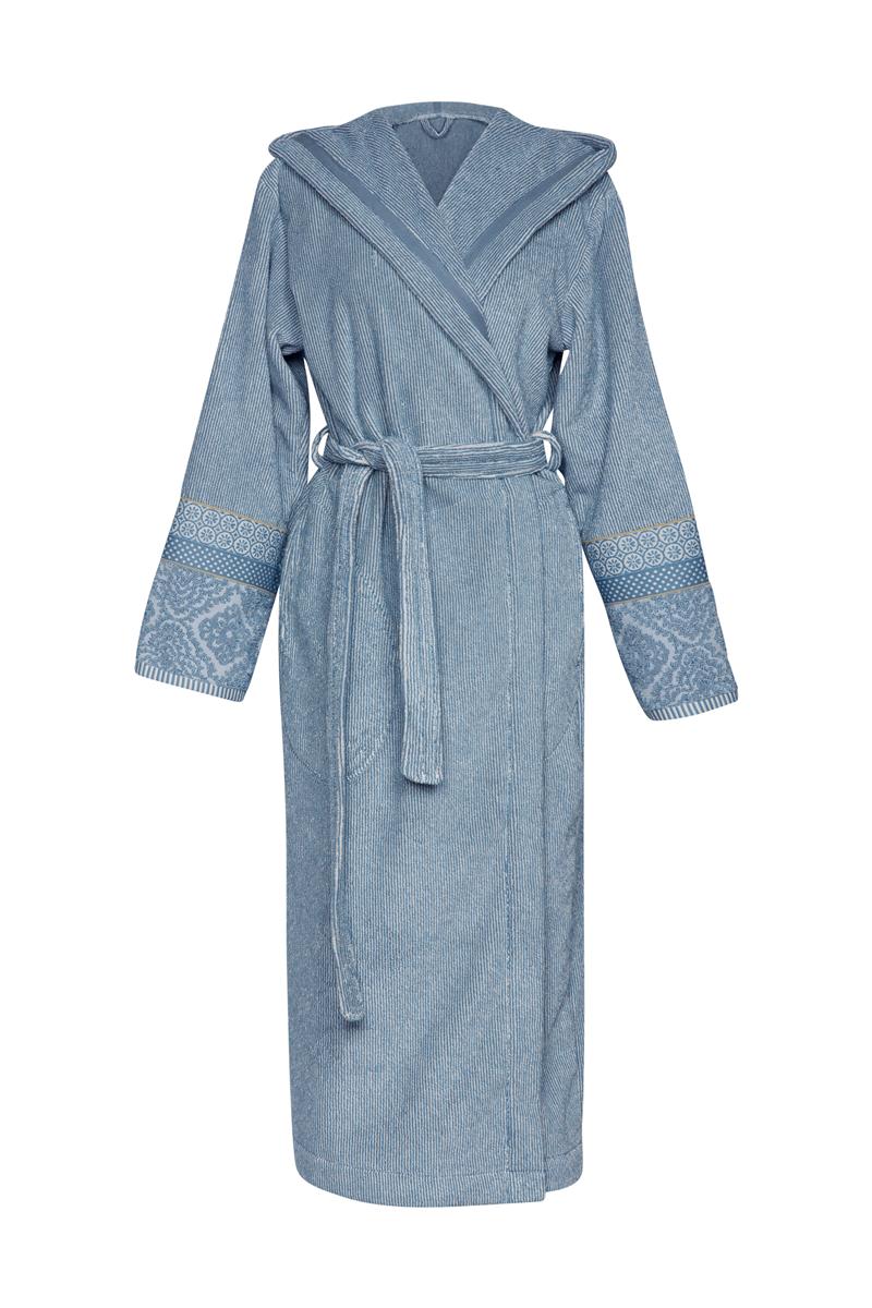 Pip Studio Soft Zellige Badjas - Blauw Grijs - XS