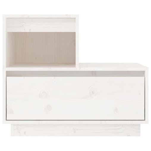 NNEVL Bedside Cabinets 2 pcs White 60x34x51 cm Solid Wood Pine