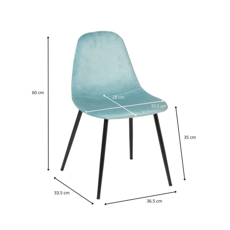 Kinderstoel Ivy - blauw - 60x36.5x33.5 cm