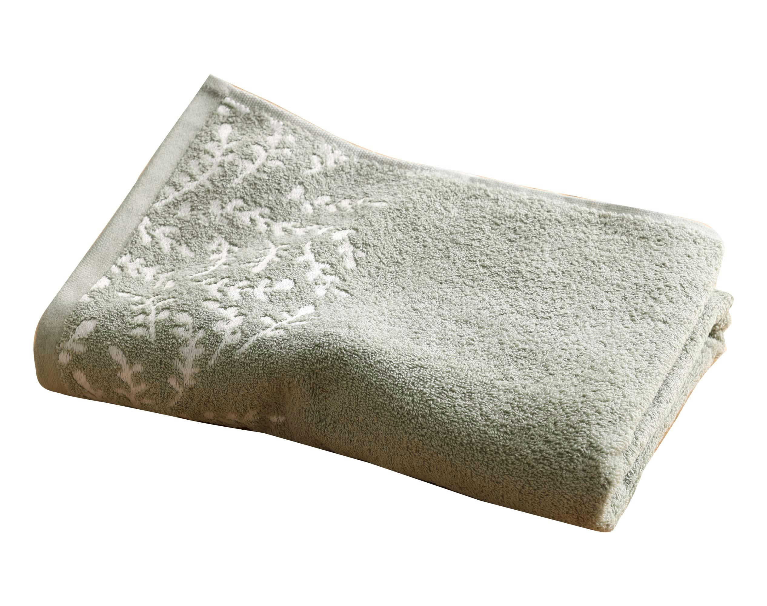 LUCIA - Drap de bain vert  100x150 en coton