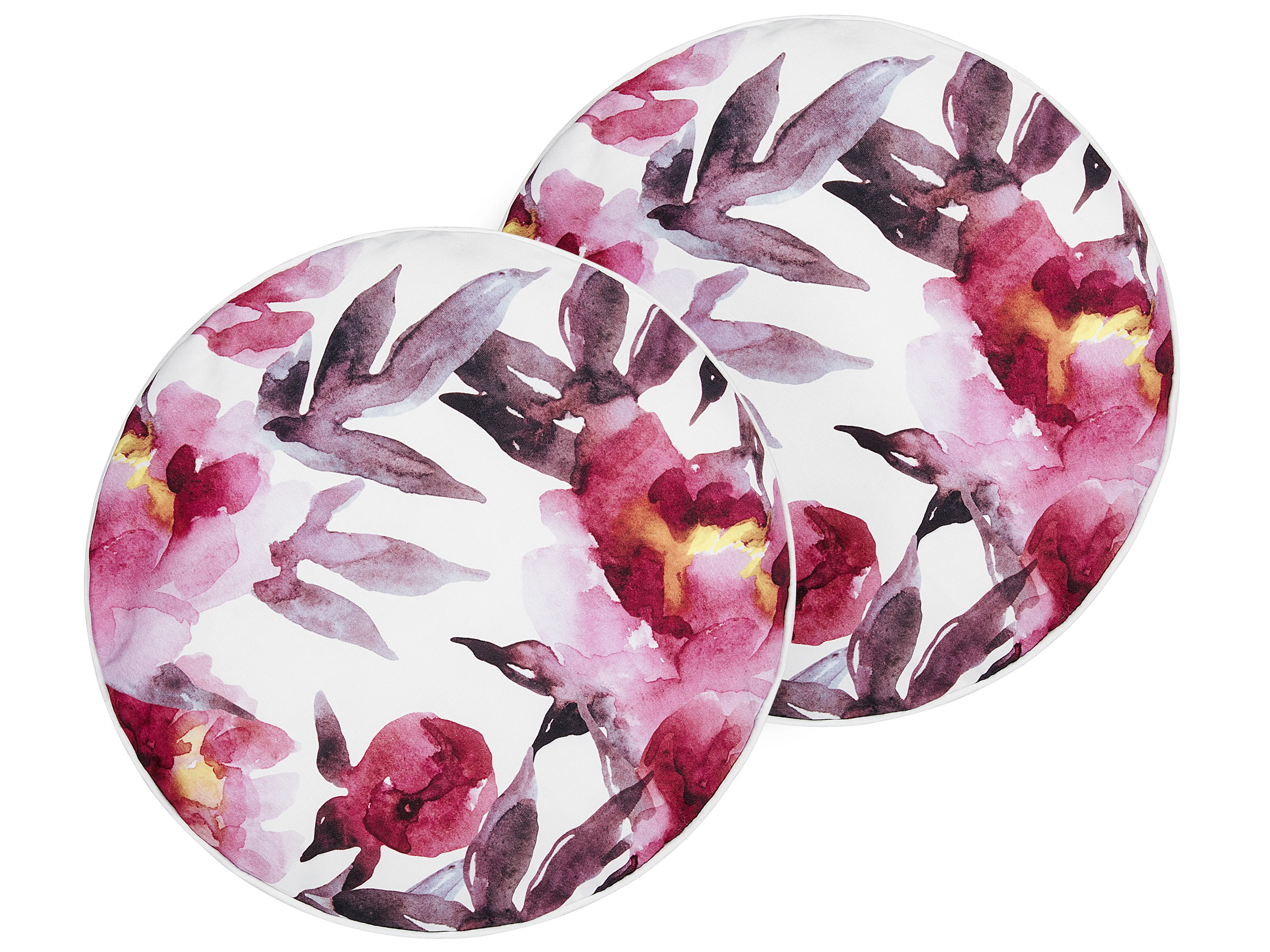 Set of 2 Outdoor Cushions LANROSSO Floral Pattern 40 x 60 cm Pink