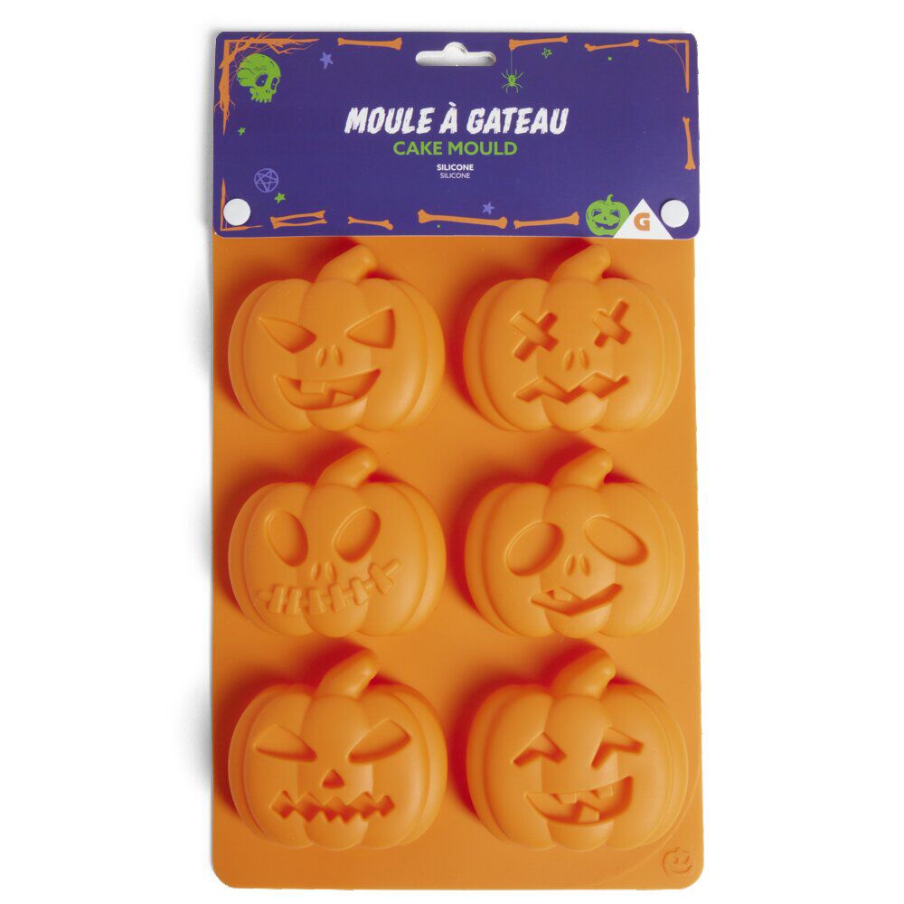 Moule à gâteau Halloween silicone orange 27x18xH3cm