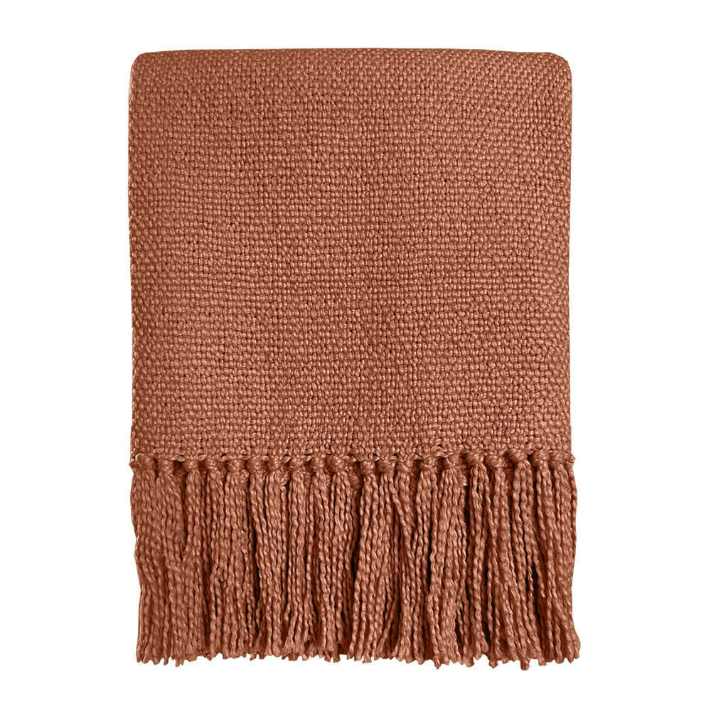 PLAID EN COTON - Plaid en coton terra timber 127x152