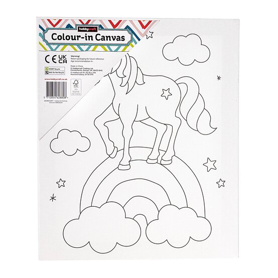 Unicorn Colour-in Canvas